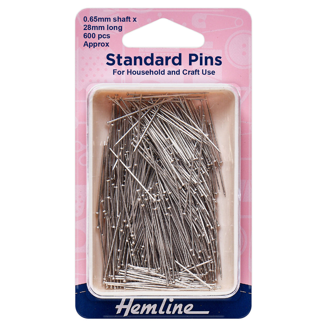 Hemline Standard Pins 28mm long 600 pcs