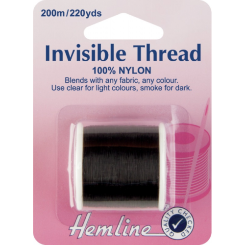 Hemline Invisible Thread Smoke  for dark colours 100% Nylon