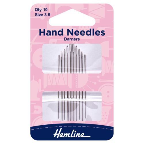 Hemline Hand Needles Darners size 3-9 Qty 10