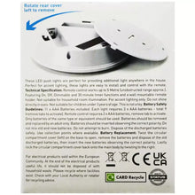 Load image into Gallery viewer, Status Remote Control LED Push Lights Battery Operated
