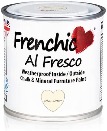 FRENCHIC Al Fresco, Cream Dream, Chalk & Mineral Furniture Paint, Weatherproof, For Inside/Outside (250ml)
