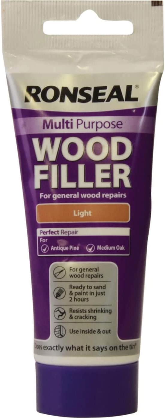 Ronseal 100G 100g Multi-Purpose Wood Filler Tube - Light