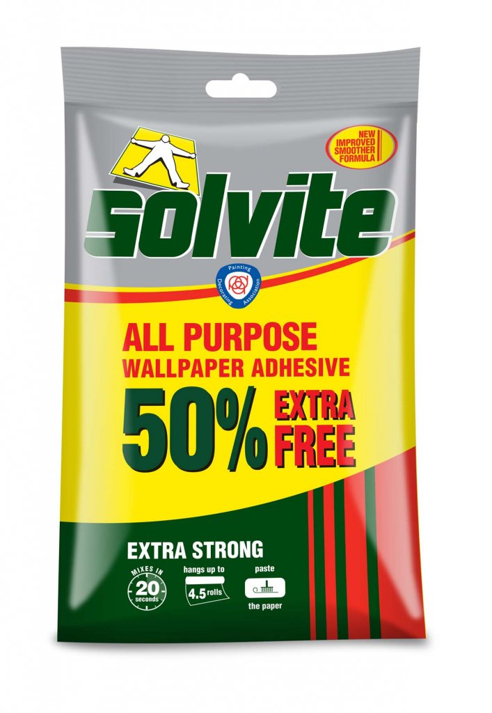 Solvite All Purpose Wallpaper Paste hangs 3 Rolls + 50% Free (4.5 rolls)
