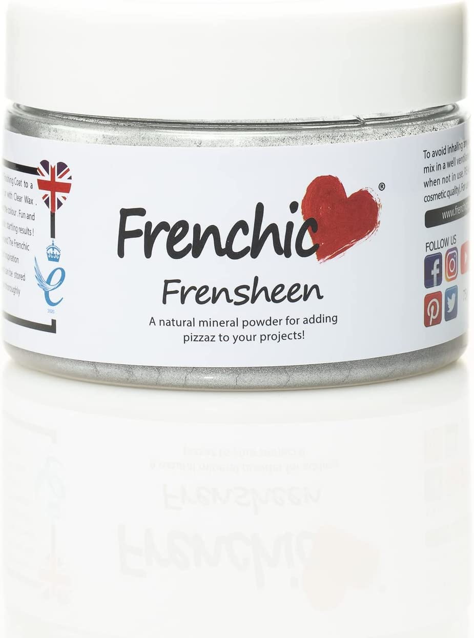 Frenchic Frensheen Sexy Silver, Natural Mineral Powder for Painted Furniture, 75g