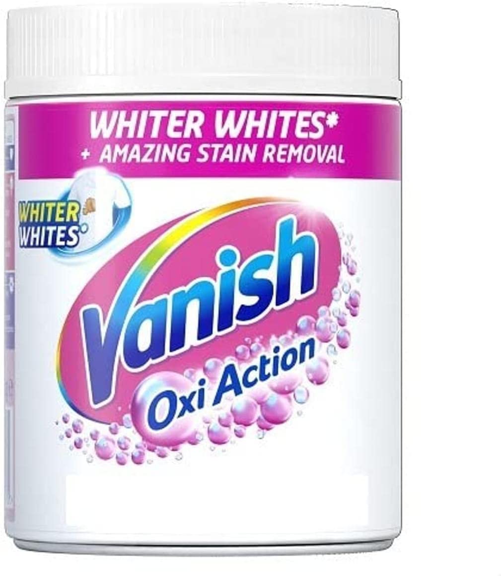 Vanish Fabric Stain Remover, Oxi Action Powder Crystal Whites, 1.5kg