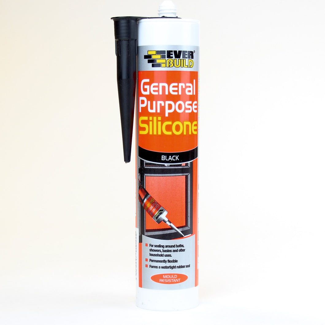 Everbuild  General Purpose Silicone Sealant, Black, 280 ml