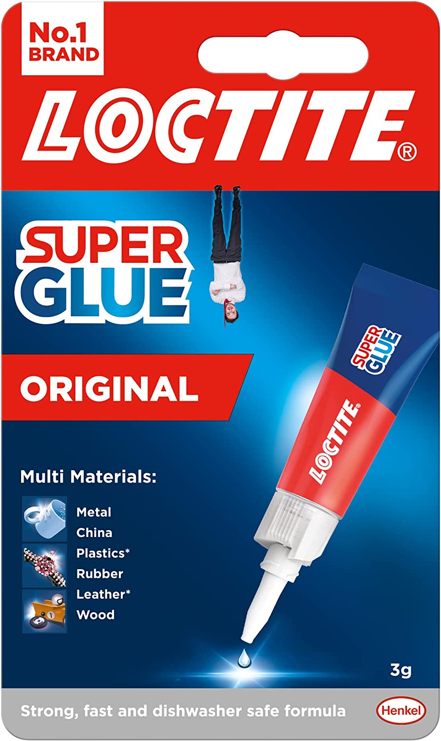 Loctite Universal, Strong All Purpose Liquid Adhesive for Repairs, Clear Glue for Various Materials, Easy to Use Instant Super Glue, 1 x 3g