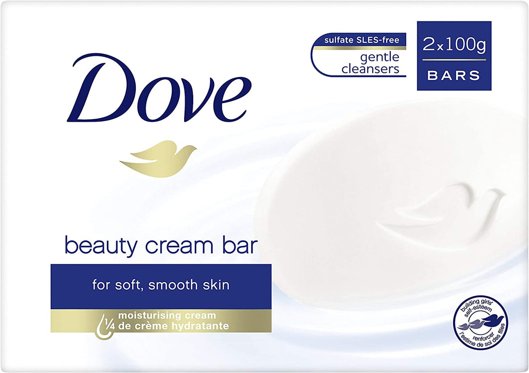 Dove Beauty Cream Bar for Soft Smooth Skin 2 x 100 g Bars