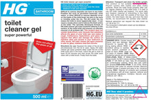 Load image into Gallery viewer, HG Toilet Cleaner Gel Super Powerful, 500ml
